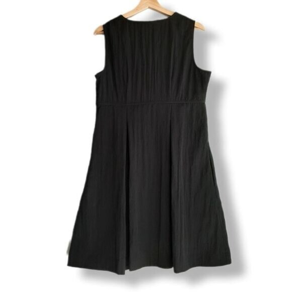 Simply VERA WANG Sleeveless Empire Waist Mini Dress Black Sz 14 - Picture 2 of 11